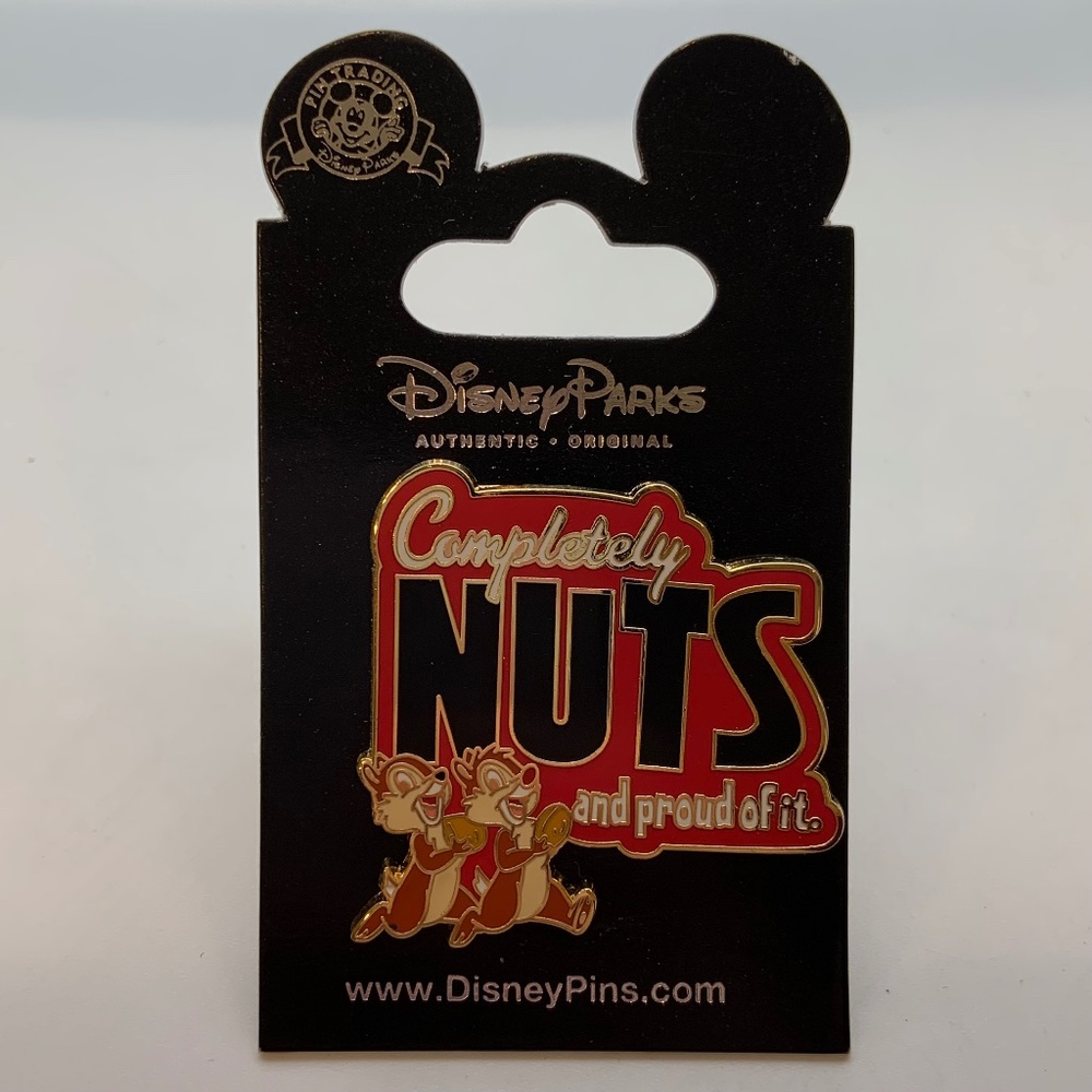 Disney Parks Chip and Dale Completely Nuts and Proud of It Collectible Pin